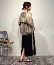 ZMEHB42085 al'aise modulation(アレーズモジュレーション) 【洗える】サイドラインワンピース ブラック