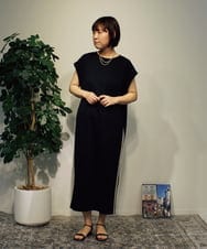 ZMEHB42085 al'aise modulation(アレーズモジュレーション) 【洗える】サイドラインワンピース ブラック