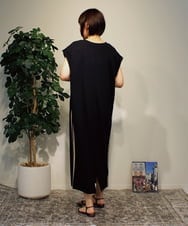ZMEHB42085 al'aise modulation(アレーズモジュレーション) 【洗える】サイドラインワンピース ブラック
