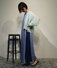 ZMEHB44128 al'aise modulation(アレーズモジュレーション) 配色切り替えスリーブレスワンピース ライトブルー