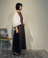 ZMEHB44128 al'aise modulation(アレーズモジュレーション) 配色切り替えスリーブレスワンピース ブラウン