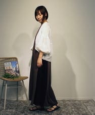 ZMEHB44128 al'aise modulation(アレーズモジュレーション) 配色切り替えスリーブレスワンピース ブラウン