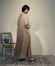 ZMEHB45137 al'aise modulation(アレーズモジュレーション) ロープアクセントリネン風ワンピース ベージュ