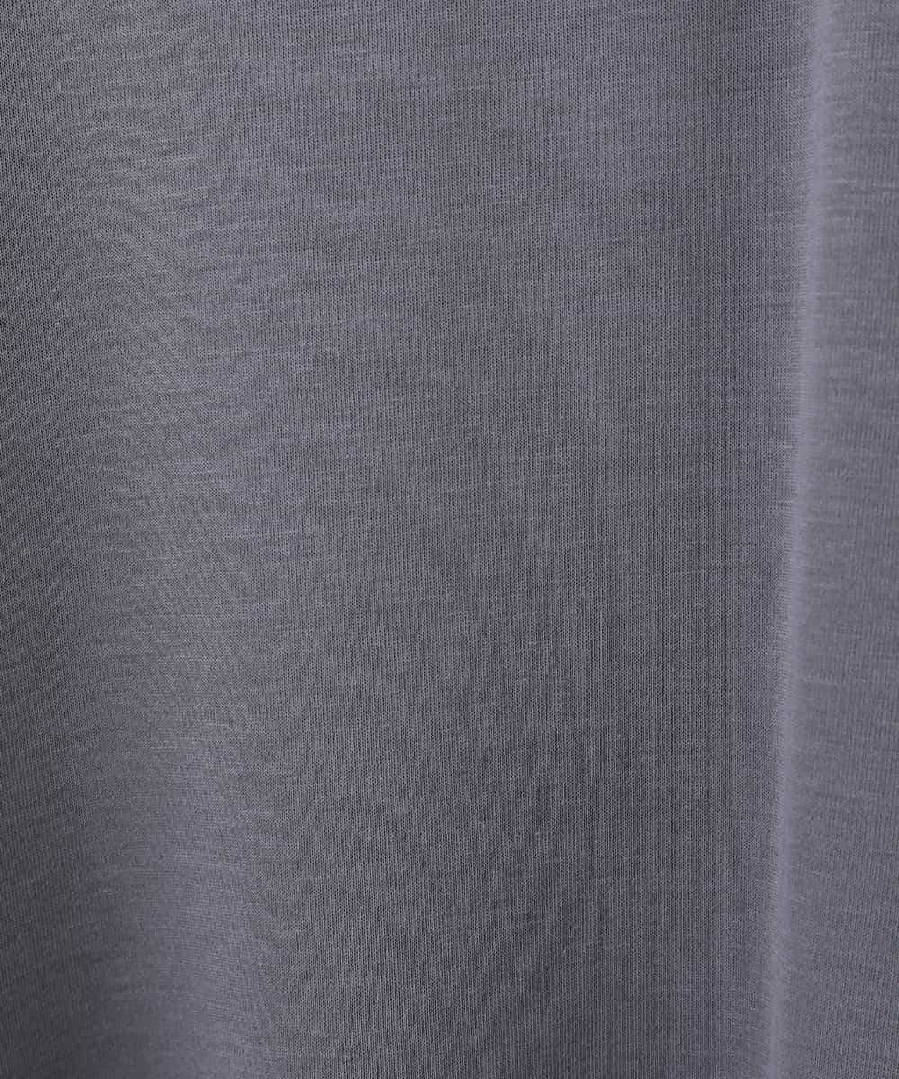 ZMEHB63127 al'aise modulation(アレーズモジュレーション) 3カラー切り替えジャージーワンピース ダークグレー