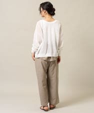 ZMEHE05128 al'aise modulation(アレーズモジュレーション) フリルトップサロペットパンツ ベージュ