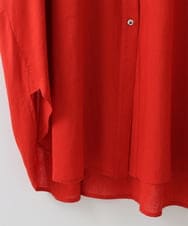 ZMEHW35160 al'aise modulation(アレーズモジュレーション) リネン混ロングシャツ レッド