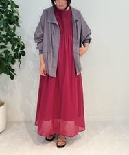 ZMEIB60170 al'aise modulation(アレーズモジュレーション) ギャザージョイントコットンワンピース ピンク
