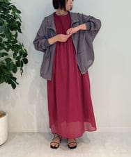 ZMEIB60170 al'aise modulation(アレーズモジュレーション) ギャザージョイントコットンワンピース ピンク