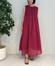 ZMEIB60170 al'aise modulation(アレーズモジュレーション) ギャザージョイントコットンワンピース ピンク