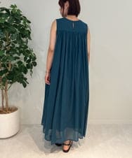 ZMEIB60170 al'aise modulation(アレーズモジュレーション) ギャザージョイントコットンワンピース カーキ