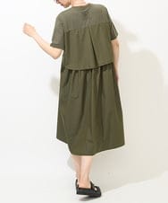 ZMEIB67168 al'aise modulation(アレーズモジュレーション) バックレイヤーワンピース カーキ