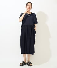 ZMEIB67168 al'aise modulation(アレーズモジュレーション) バックレイヤーワンピース ネイビー
