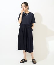 ZMEIB67168 al'aise modulation(アレーズモジュレーション) バックレイヤーワンピース ネイビー