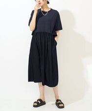 ZMEIB67168 al'aise modulation(アレーズモジュレーション) バックレイヤーワンピース ネイビー