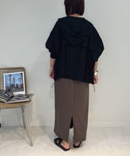 ZMEIB71160 al'aise modulation(アレーズモジュレーション) フリンジロゴ刺繍カットソーワンピース ブラウン
