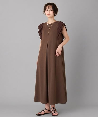 ZMEIE01110 al'aise modulation ショルダープリーツタックワンピース