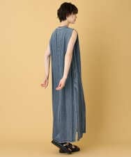 ZMEIE13148 al'aise modulation(アレーズモジュレーション) タックショルダーデニムワンピース ネイビー