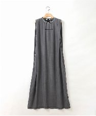 ZMEIE13148 al'aise modulation(アレーズモジュレーション) タックショルダーデニムワンピース ブラック