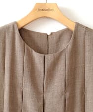 ZMEIE18150 al'aise modulation(アレーズモジュレーション) 【先行予約対象】【洗える】タックプリーツワンピース ベージュ