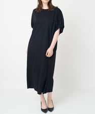 ZMEIW01180 al'aise modulation(アレーズモジュレーション) ツイスト袖コットンワンピース ブラック
