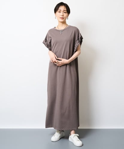 ZMEIW04138  フリルスリーブコットンワンピース