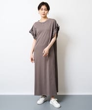ZMEIW04138 al'aise modulation(アレーズモジュレーション) フリルスリーブコットンワンピース グレー