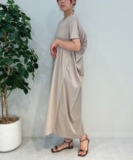 ZMEJB03108 al'aise modulation(アレーズモジュレーション) 異素材ドッキングコクーンワンピース ベージュ