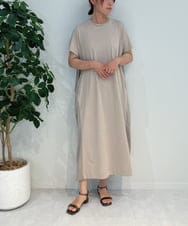 ZMEJB03108 al'aise modulation(アレーズモジュレーション) 異素材ドッキングコクーンワンピース ベージュ