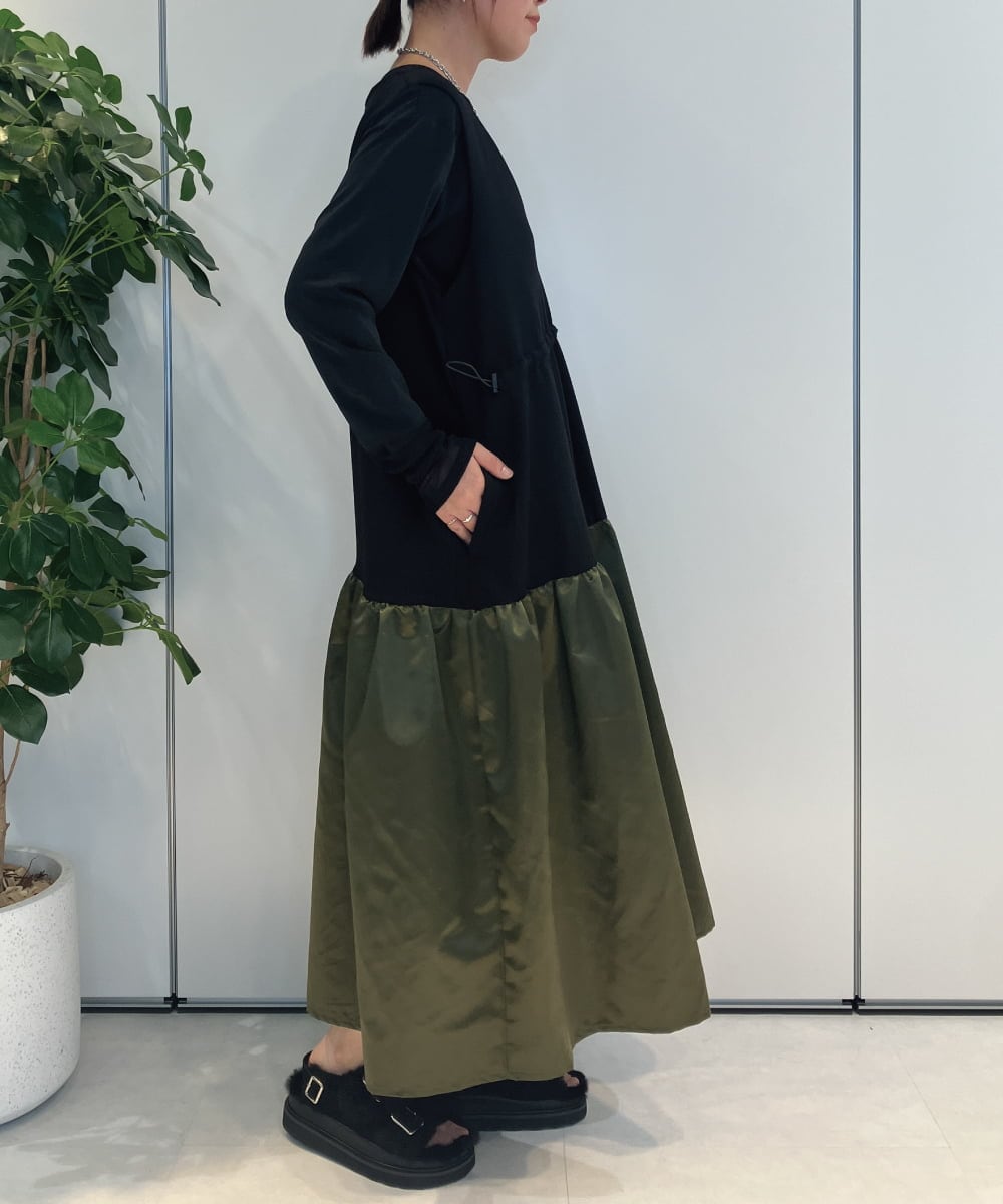 【Acka】オケージョンワンピース　カーキ　サイズ1 新品未使用】Acka オケージョンドレス ワンピース size1 - メルカリ