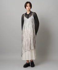 ZMEJE19099 al'aise modulation(アレーズモジュレーション) ニュアンスレイヤードワンピース ブラック