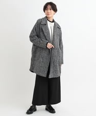 ZMFAB38159 al'aise modulation(アレーズモジュレーション) 袖レイヤード配色ラインニット ホワイト