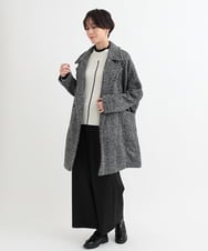ZMFAB38159 al'aise modulation(アレーズモジュレーション) 袖レイヤード配色ラインニット ホワイト