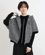 ZMFAB38159 al'aise modulation(アレーズモジュレーション) 袖レイヤード配色ラインニット ブラック