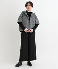 ZMFAB38159 al'aise modulation(アレーズモジュレーション) 袖レイヤード配色ラインニット ブラック