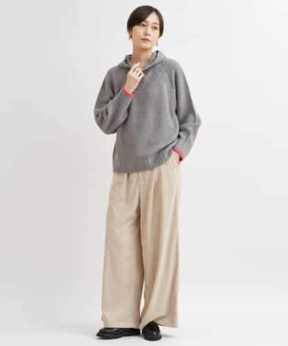 ZMFAB55169 al'aise modulation 【洗える】アクセントカラーカフスニットプルオーバー