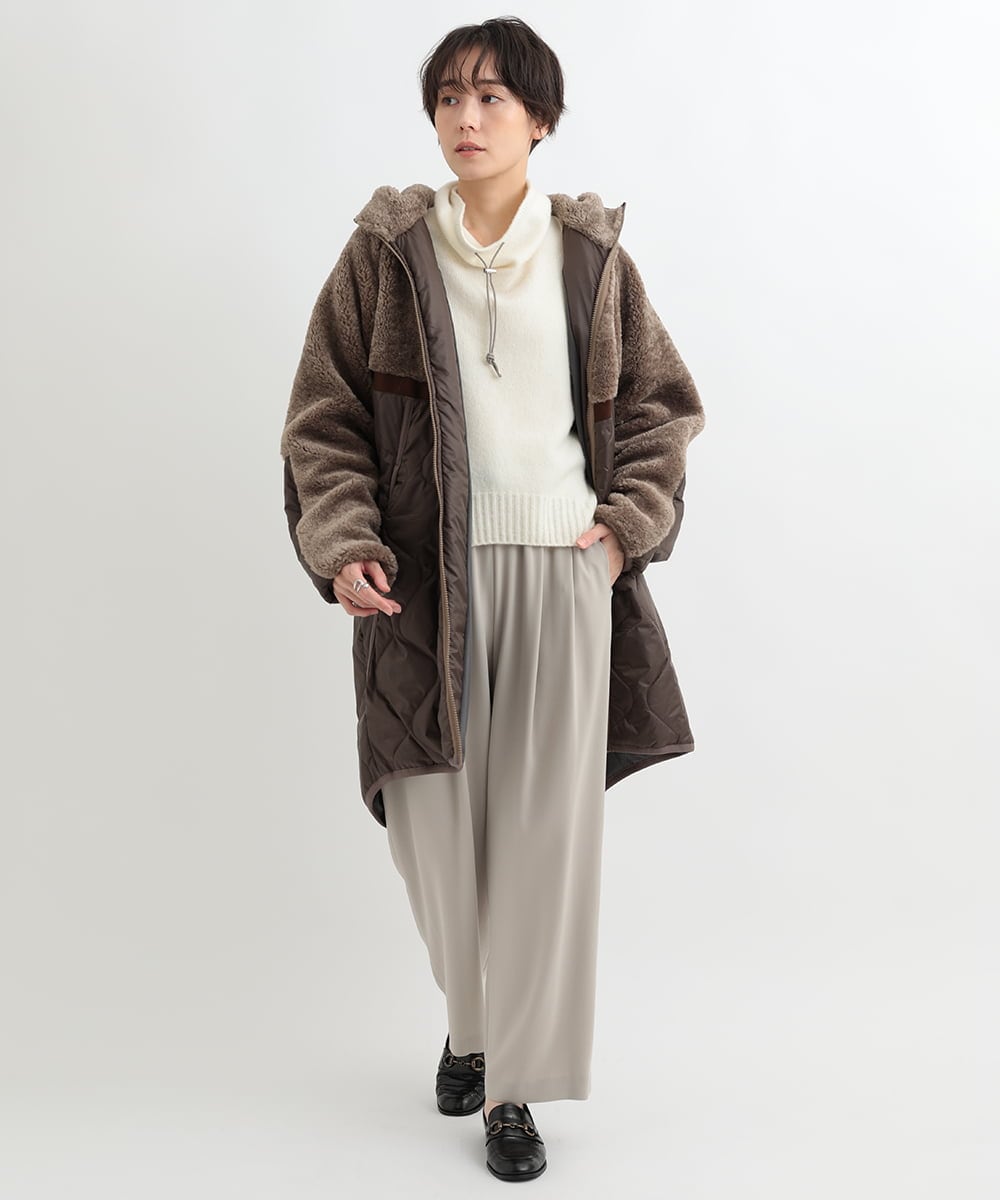 ZMFAB57159 al'aise modulation(アレーズモジュレーション) 【日本製】ドルマンニットプルオーバー ホワイト