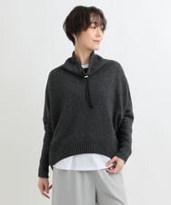 ZMFAB57159 al'aise modulation(アレーズモジュレーション) 【日本製】ドルマンニットプルオーバー ダークグレー