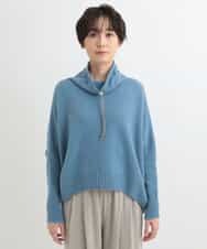 ZMFAB57159 al'aise modulation(アレーズモジュレーション) 【日本製】ドルマンニットプルオーバー ライトブルー