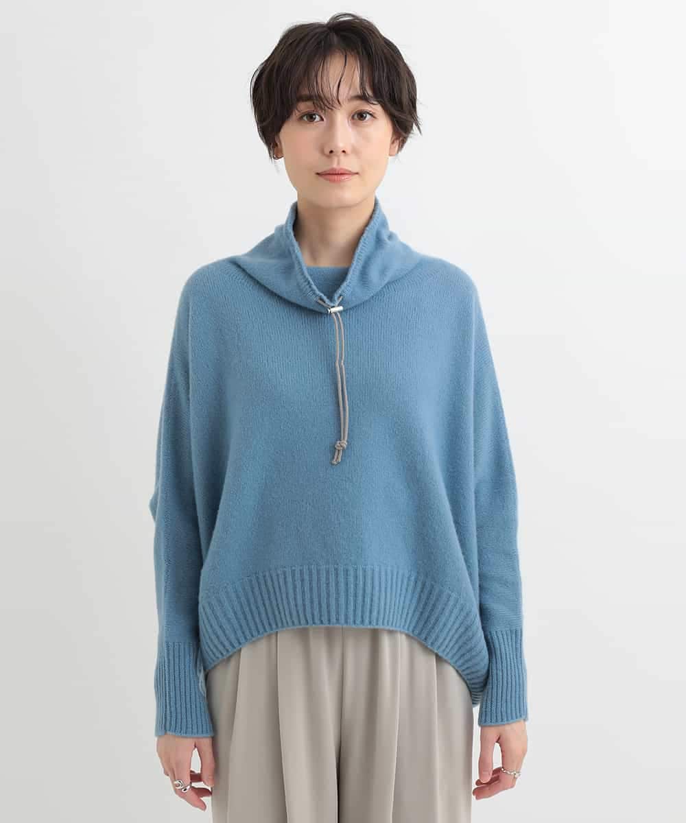 ZMFAB57159 al'aise modulation(アレーズモジュレーション) 【日本製】ドルマンニットプルオーバー ライトブルー