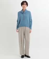 ZMFAB57159 al'aise modulation(アレーズモジュレーション) 【日本製】ドルマンニットプルオーバー ライトブルー