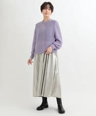 ZMFAB58139 al'aise modulation(アレーズモジュレーション) 【日本製】クルーネックニット パープル