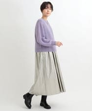 ZMFAB58139 al'aise modulation(アレーズモジュレーション) 【日本製】クルーネックニット パープル