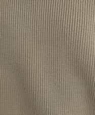 ZMFAB62128 al'aise modulation(アレーズモジュレーション) 【洗える】異素材切り替え畦編みニットプルオーバー グリーン