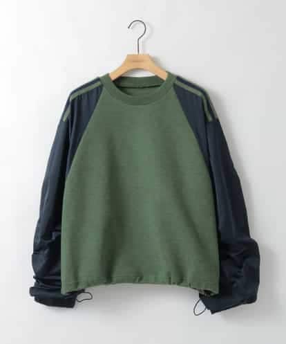 ZMFAE22159 al'aise modulation 【洗える】異素材ジョイントギャザースリーブプルオーバー