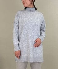 ZMFAE24149 al'aise modulation(アレーズモジュレーション) 【洗える】ダブルハイネックデザインニットプルオーバー ライトグレー