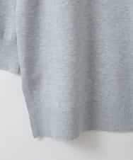 ZMFAE24149 al'aise modulation(アレーズモジュレーション) 【洗える】ダブルハイネックデザインニットプルオーバー ライトグレー