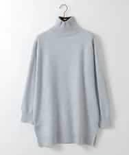 ZMFAE24149 al'aise modulation(アレーズモジュレーション) 【洗える】ダブルハイネックデザインニットプルオーバー ライトグレー