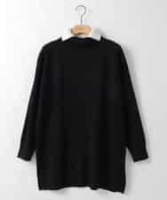 ZMFAE24149 al'aise modulation(アレーズモジュレーション) 【洗える】ダブルハイネックデザインニットプルオーバー ブラック