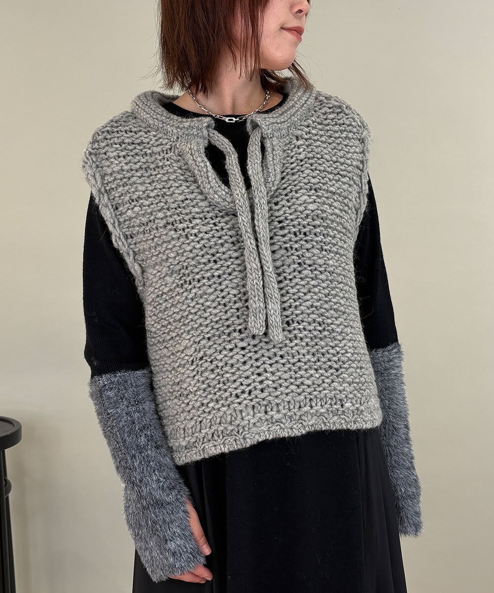 ZMFAE25169 al'aise modulation 【山形ニット】ローゲージウールニットベスト