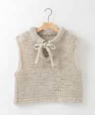 ZMFAE25169 al'aise modulation(アレーズモジュレーション) 【山形ニット】ローゲージウールニットベスト ブラウン